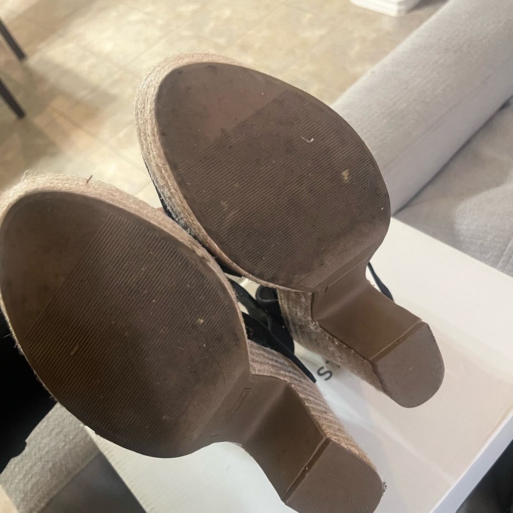 Sun+Stone Black Platform Espadrilles - image 4